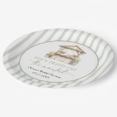 Groene Bruiloftsfeestje 'Fresh Off The Market' Papieren Bordje (Gekanteld)