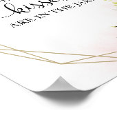 Groene Bruiloftsshowers Hoeveel Kusjes Bord Poster (Hoek)