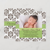 Groene Bruin van Annoucement van de Foto van de Aankondiging (Voorkant / Achterkant)