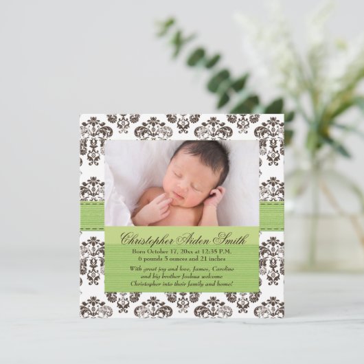 Groene Bruin van Annoucement van de Foto van de Aankondiging (Staand voorkant)