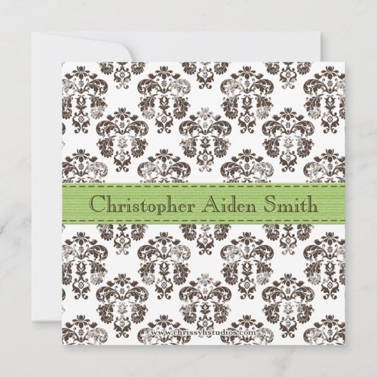 Groene Bruin van Annoucement van de Foto van de Aankondiging (Achterkant)