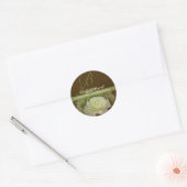 Groene & Bruine Bloemen Sticker (Envelop)