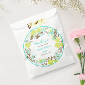 Groene & Bruine Bloemenkrans Bruidsdiner Bedankzakje (Gezegeld)