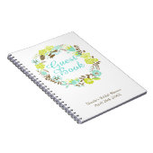 Groene & Bruine Bloemenkrans Bruidsfeestje  Notitieboek (Rechterzijde)