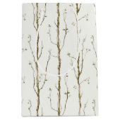 Groene Bruine Bomen Bruidsuitnodiging Medium Cadeauzakje (Voorkant)