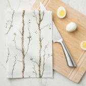 Groene Bruine Bomen   Theedoek (Quarter Fold)