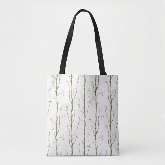 Groene Bruine Bomen Tote Bag (Voorkant)