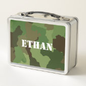 Groene bruine Camouflage, militaire stijl Witte na (Achterkant)