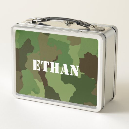 Groene bruine Camouflage, militaire stijl Witte na (Achterkant)