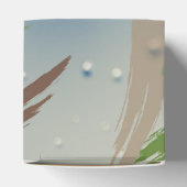 Groene, bruine en beige penseelstreken Favor doos Bedankdoosjes (Bovenkant)