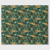 Groene Bruine Forel Onderwater Botanisch Cadeaupapier (Vlak)