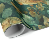 Groene Bruine Forel Onderwater Botanisch Cadeaupapier (Rol Hoek)