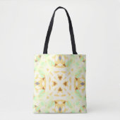 Groene bruine geoometrische  pasteikever tote bag (Voorkant)
