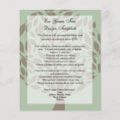 Groene/Bruine gestileerde Eco Boom Flyer van gerec (Voorkant)