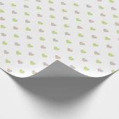 GROENE & BRUINE HARTEN MET WIT CADEAUPAPIER (Hoek)