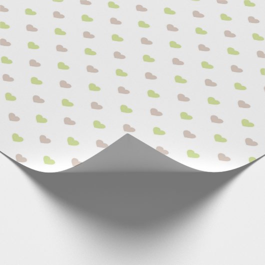 GROENE & BRUINE HARTEN MET WIT CADEAUPAPIER (Hoek)
