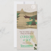 Groene, bruine kerstfeestkaarten voor bedrijven kaart (Voorkant)