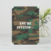 Groene bruine militaire Camouflage Kaart (Staand voorkant)