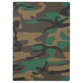 Groene bruine militaire Camouflage Klembord (Achterkant)