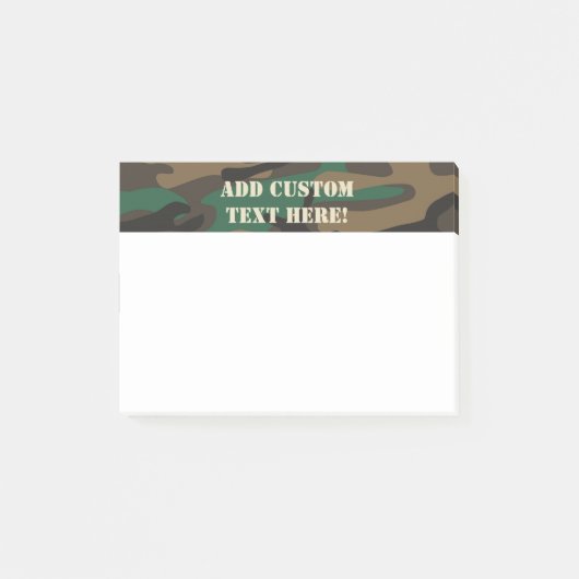 Groene bruine militaire Camouflage Post-it® Notes (Voorkant)
