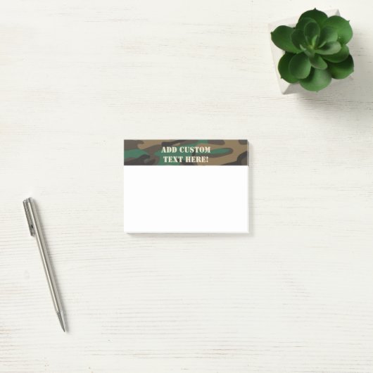 Groene bruine militaire Camouflage Post-it® Notes (Kantoor)