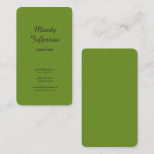 Groene bruine olijven Modern Minimal Professional Visitekaartje (Voorkant / Achterkant)