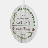 Groene bruine schilderafdrukken voor gemiste geden glas ornament (Voorkant links)