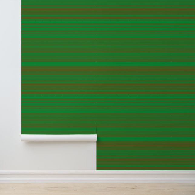 Groene bruine strepen behang (Applicatie)