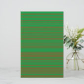 Groene Bruine Strepen Briefpapier (Staand voorkant)