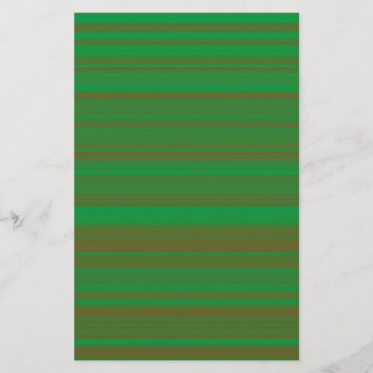 Groene Bruine Strepen Briefpapier (Voorkant)