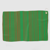Groene bruine strepen golfhanddoek (Horizontaal)