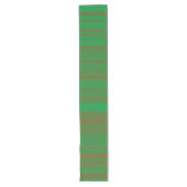 Groene bruine strepen lange tafelloper (Voorkant)