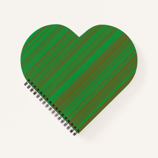 Groene bruine strepen notitieboek (Voorkant)