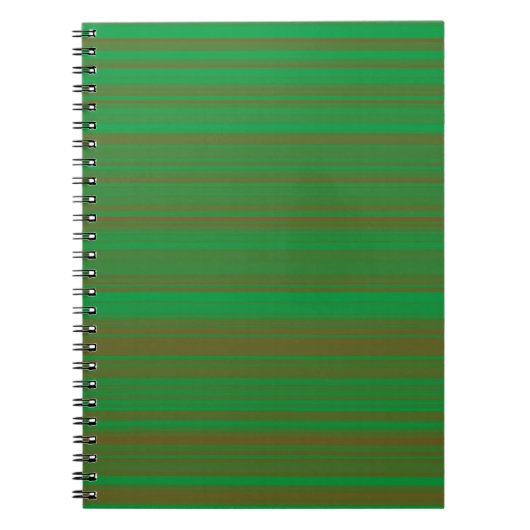 Groene bruine strepen notitieboek (Voorkant)