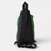 Groene bruine strepen sling bag (Achterkant)