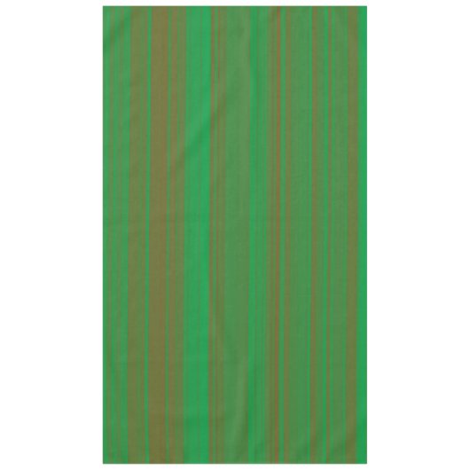 Groene bruine strepen tafelkleed (Voorkant)