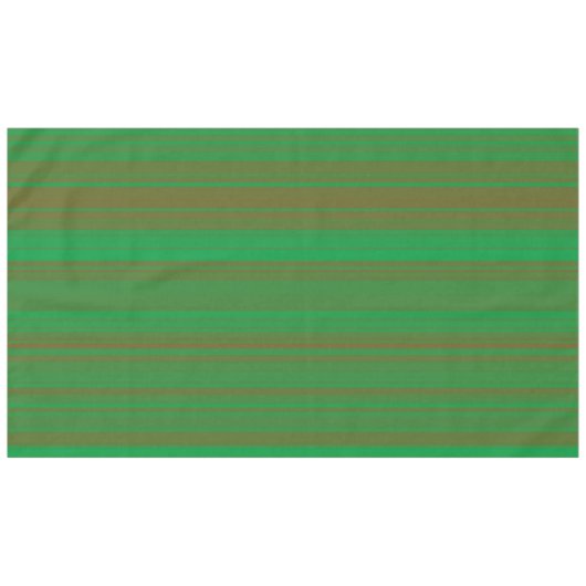 Groene bruine strepen tafelkleed (Voorkant (Horizontaal))