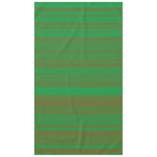 Groene bruine strepen tafelkleed (Voorkant)
