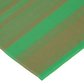 Groene bruine strepen tafelkleed (Gekanteld)