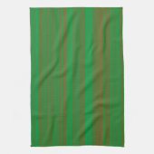 Groene bruine strepen theedoek (Verticaal)