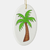 Groene bruine tropische Hawaiian - palmboom Keramisch Ornament (Rechts)