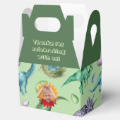 Groene brullende Jurassic Dinosaurs Foto Bedankdoosjes (Geopend)