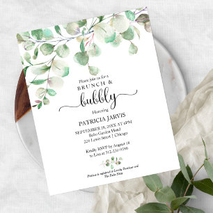 Groene Brunch En Bubbel Budget Uitnodigingen