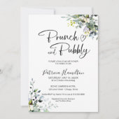 Groene brunch en bubbelig Vrijgezellenfeest Kaart (Voorkant)
