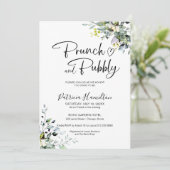 Groene brunch en bubbelig Vrijgezellenfeest Kaart (Staand voorkant)