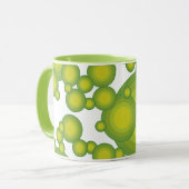 Groene bubbels mok (Voorkant links)