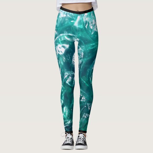 Groene Bubble Wrap Leggings (Voorkant)