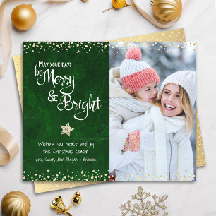 Groene Budget Fotodagen Kerstkaart met Script
