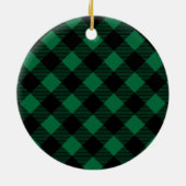 Groene Buffalo Aangepaste foto Pet Puppy Dog Keramisch Ornament (Achterkant)