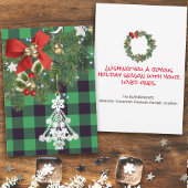 Groene Buffalo Aangepaste kerstfoto's Feestdagenkaart